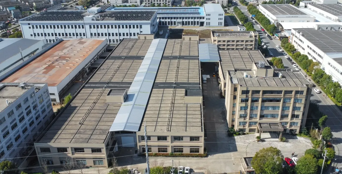 Aerial view of the Shenzhao plants in Ningbo