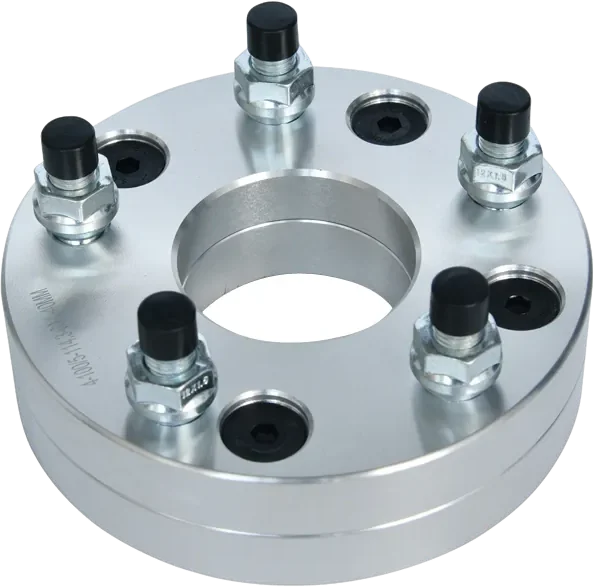 Aluminum hub-centric wheel spacer adapter with studs
