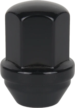 Black zinc-plated lug nut