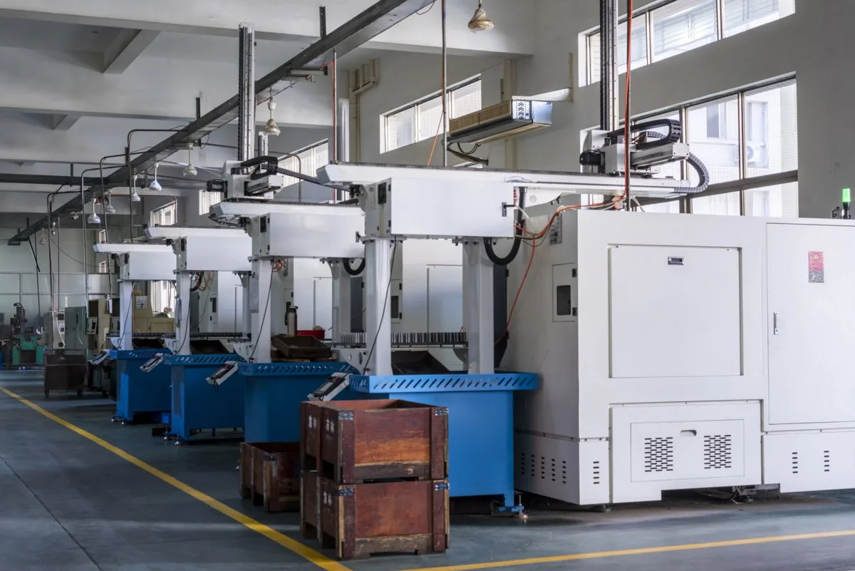 CNC lathes with gantry loaders in the Shenzhao plant