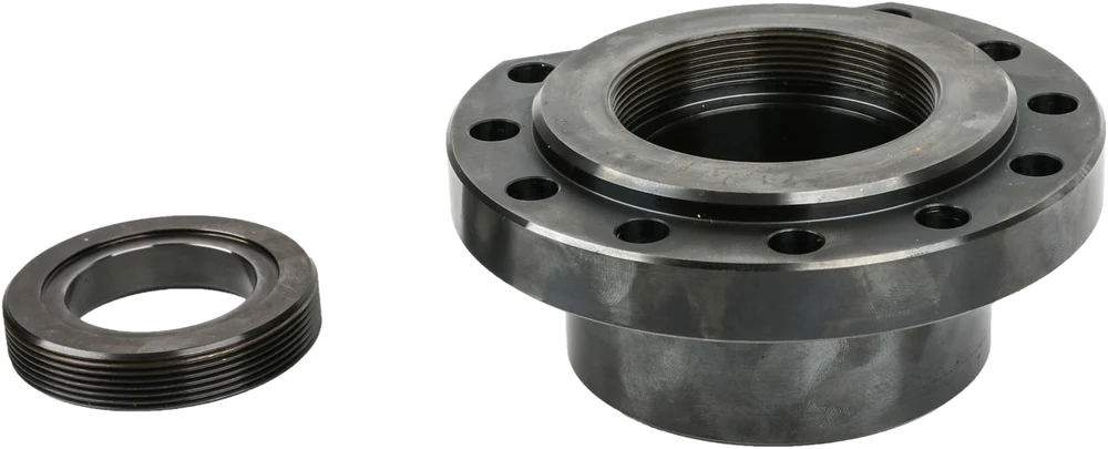 Flange and Threaded Ring, custom machined part