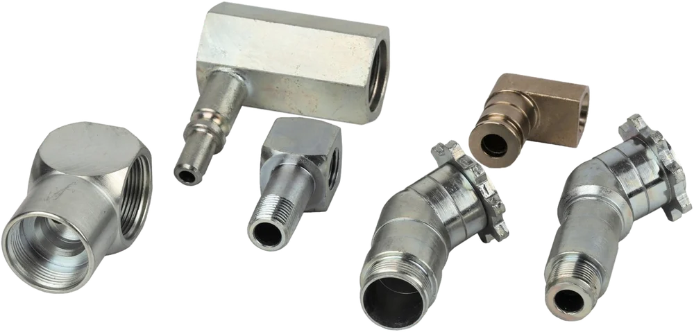 Hydraulic Elbows and Adapters, custom machined part