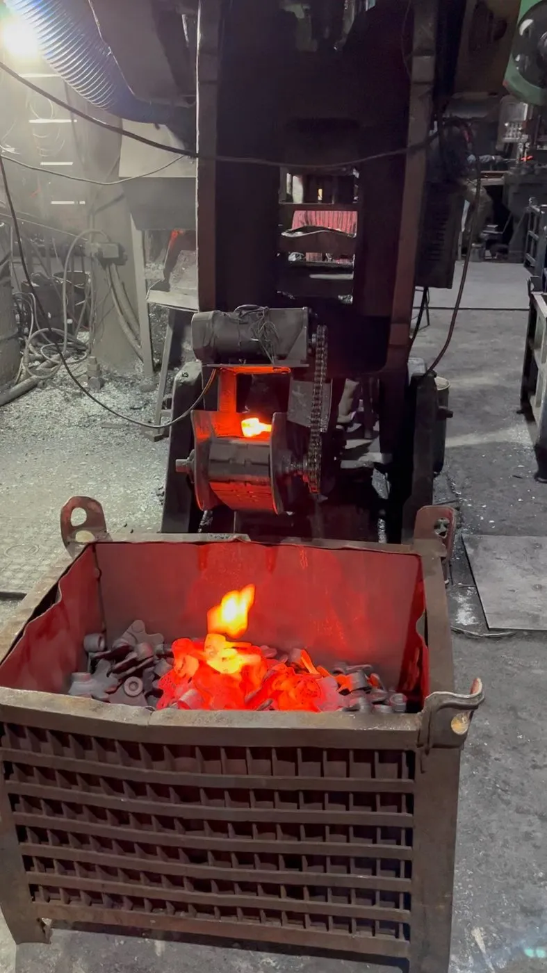 Red-hot blanks out of the furnace at a partner plant