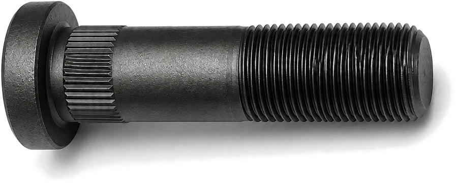 Zinc-nickel plated black truck wheel stud